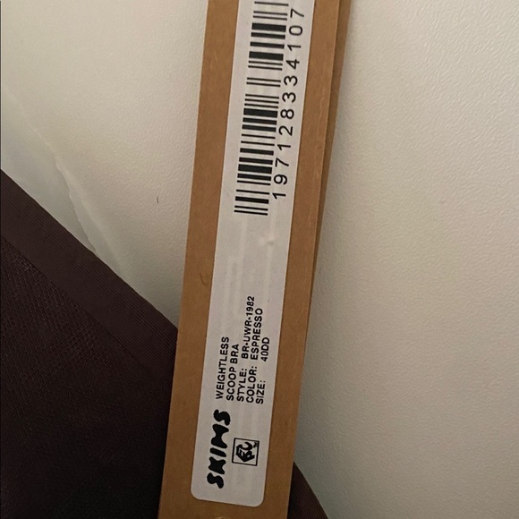 NWT SKIMS Weightless Scoop Bra - Espresso 40DD - Picture 8 of 8